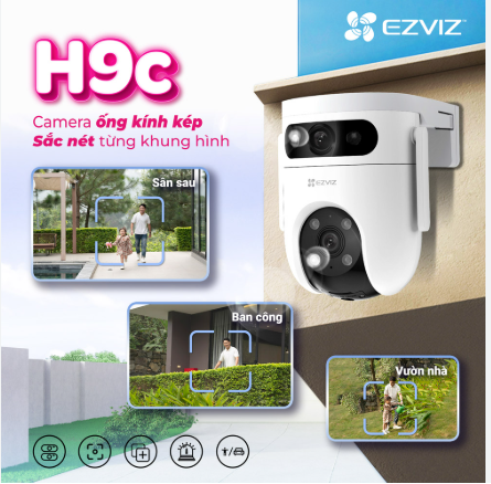 Camera 2 Mắt Ngoài Trời Ezviz H9C –  Nhân đôi quan sát