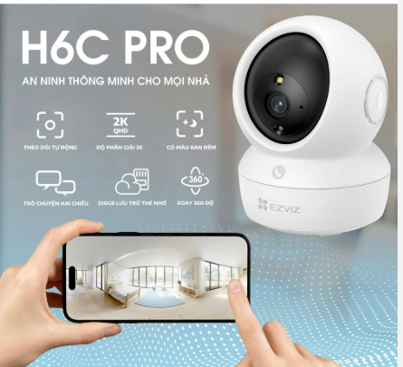 Camera WiFi Ezviz H6C – Giải pháp an ninh bền bỉ, toàn diện cho gia đình Việt