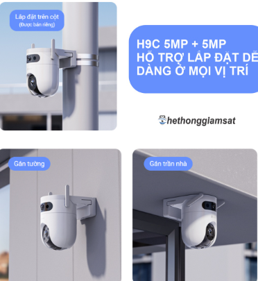 Camera 2 Mắt Ngoài Trời Ezviz H9C –  Nhân đôi quan sát